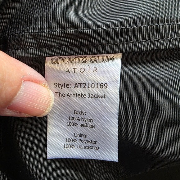 ATOIR Small Size 6 The Athlete Jacket Black Nylon Hooded Utility Style - Picture 4 of 12